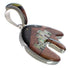 Multicolor Native American Design Sterling Silver Bear Pendant EX31220